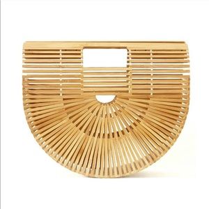 Half Moon Bamboo Clutch